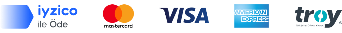 iyzico ile Öde, Mastercard, Visa, American Express, Troy